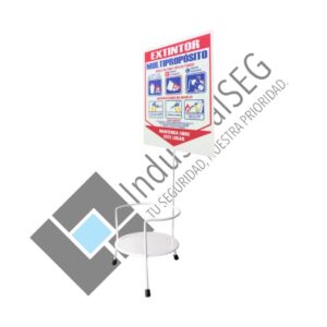 Base de pedestal para extintor 10 lb + Señal