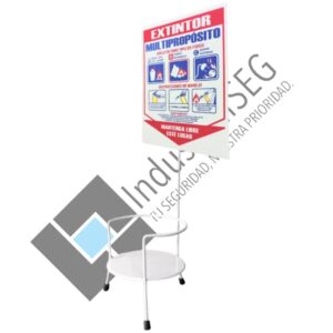 Base de pedestal para extintor 20/30 lb + señal