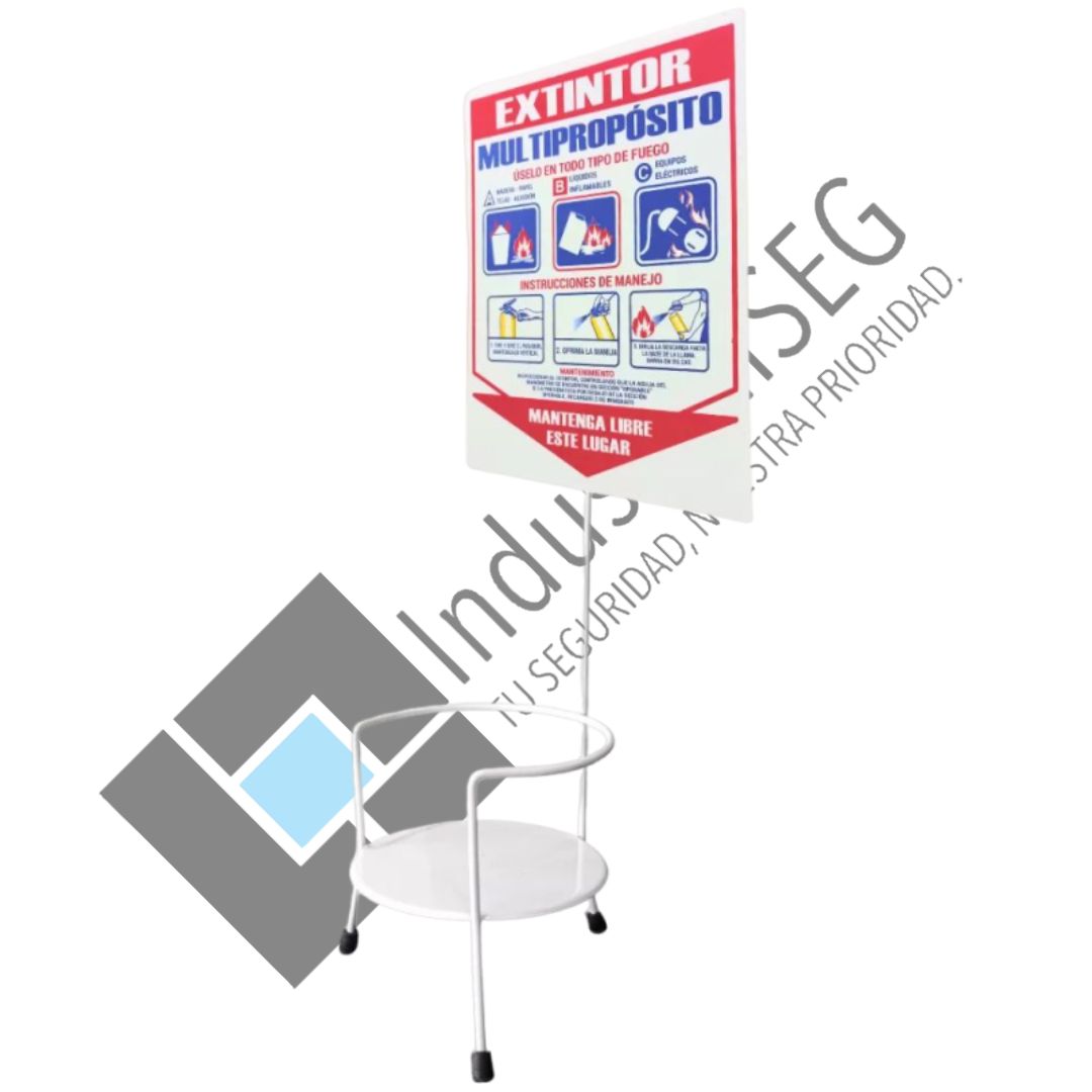 Base de pedestal para extintor 20/30 lb + señal 1 Base de pedestal para extintor 20/30 lb + señal