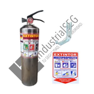 Extintor multipropósito 10 lb Cromado