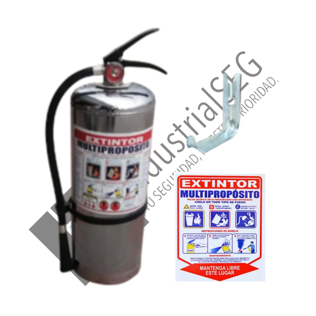 Extintor multipropósito 20 lb Cromado 1 Extintor multipropósito 20 lb Cromado