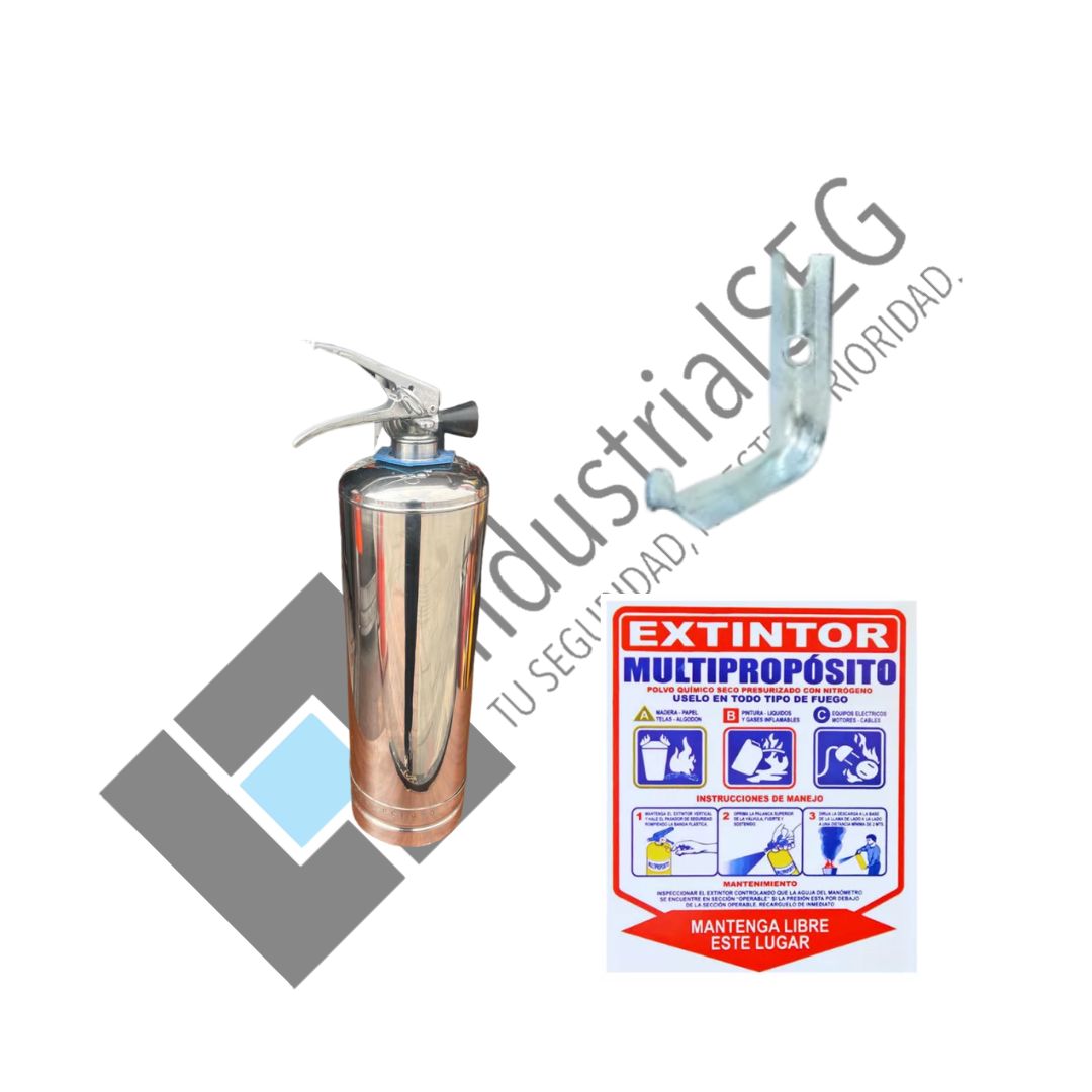 Extintor multipropósito 5 lb Cromado 1 Extintor multipropósito 5 lb Cromado