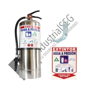 Extintor de agua 2.5 galones en acero inoxidable